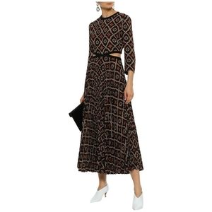 A.L.C.  pleated cut out midi dress